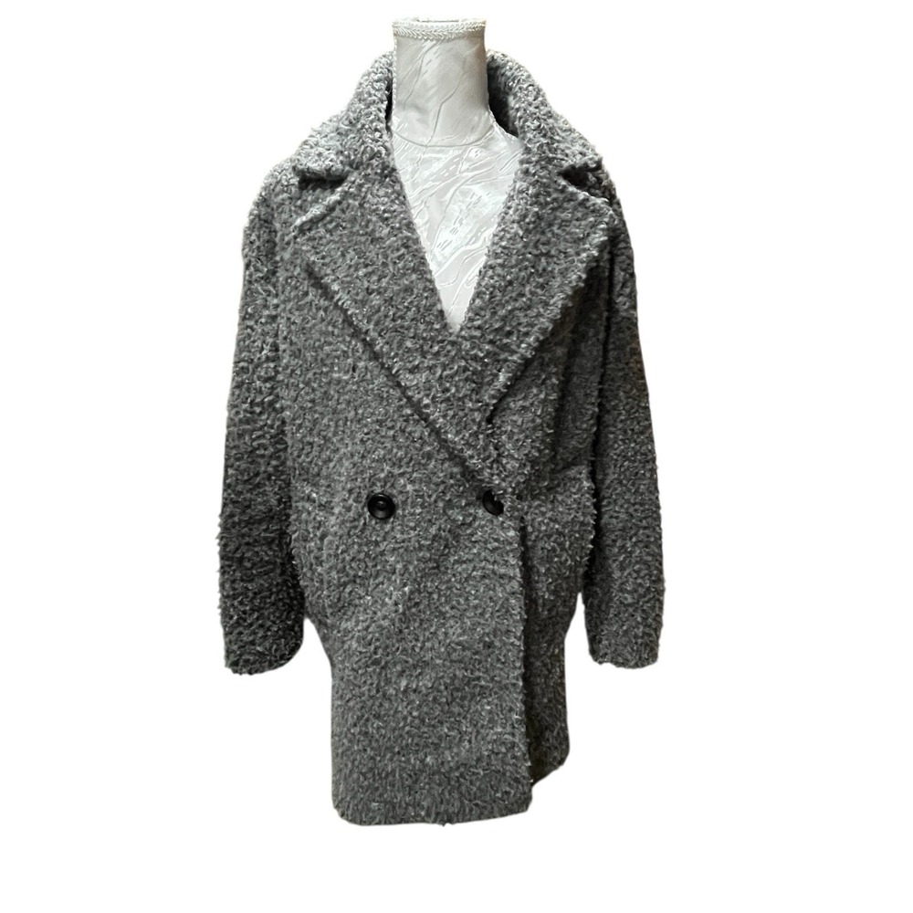 Bershka Sz Small Boiled Wool Mid Length Pea Coat Pockets Everyday Casual Comfort